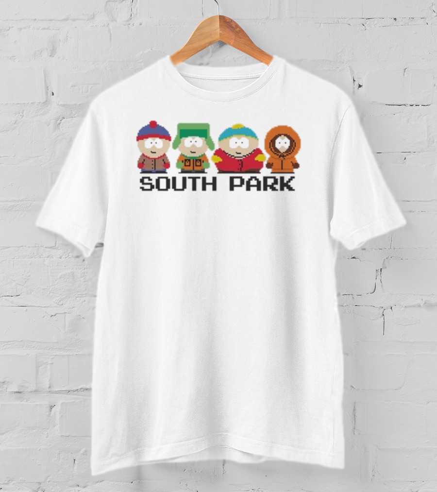 South Park Pixelated 8-Bit Characters Retro Style T-Shirt