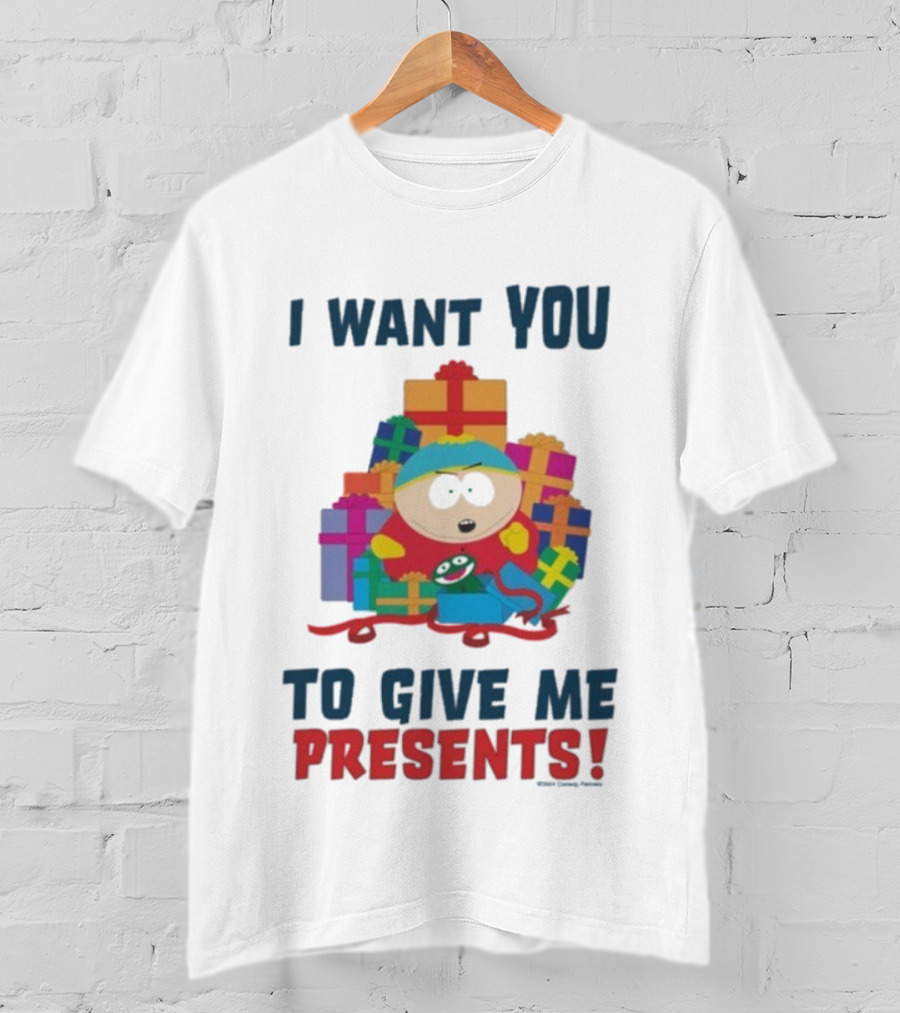 South Park Cartman Christmas I Want You To Give Me Presents T-Shirt