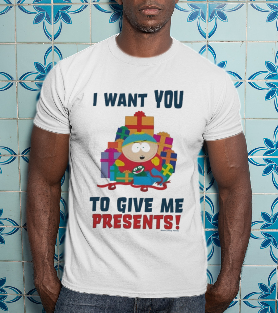 South Park Cartman Christmas I Want You To Give Me Presents T-Shirt