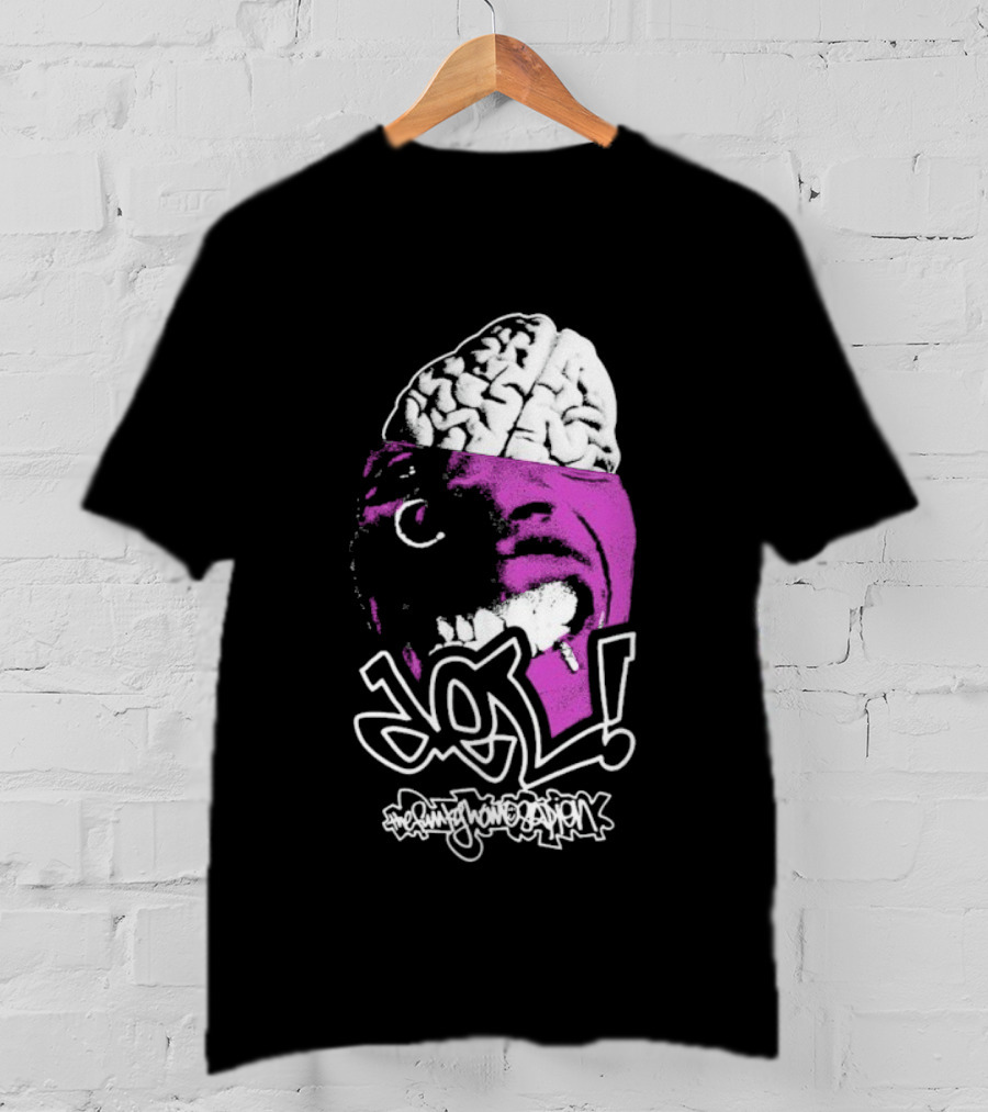 DEL Both Sides Of The Brain Face And Brain Graphic T-Shirt
