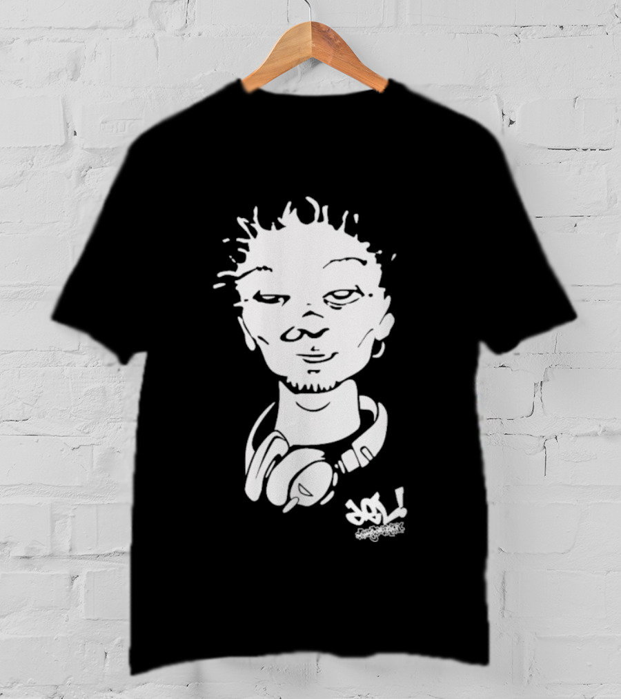 Del Face Headphones Graffiti Art T-Shirt
