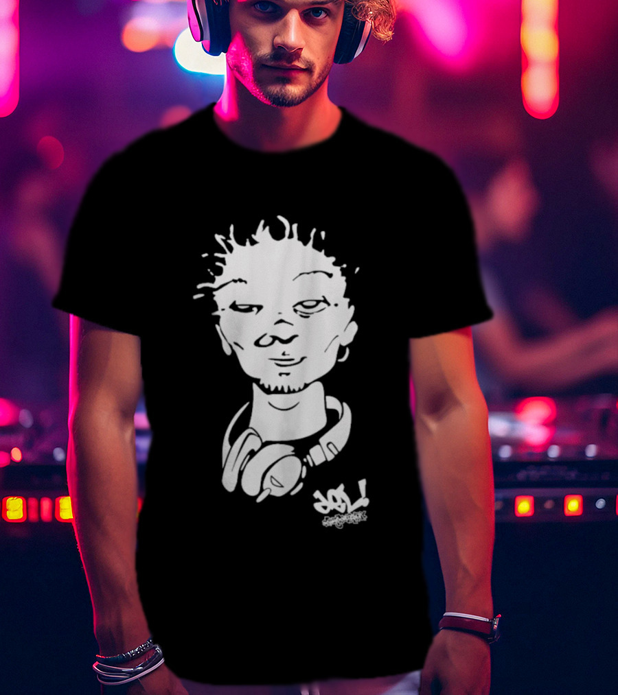 Del Face Headphones Graffiti Art T-Shirt