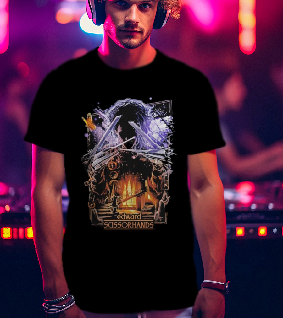 Edward Scissorhands I Am Not Complete Gothic Mansion Butterfly T-Shirt