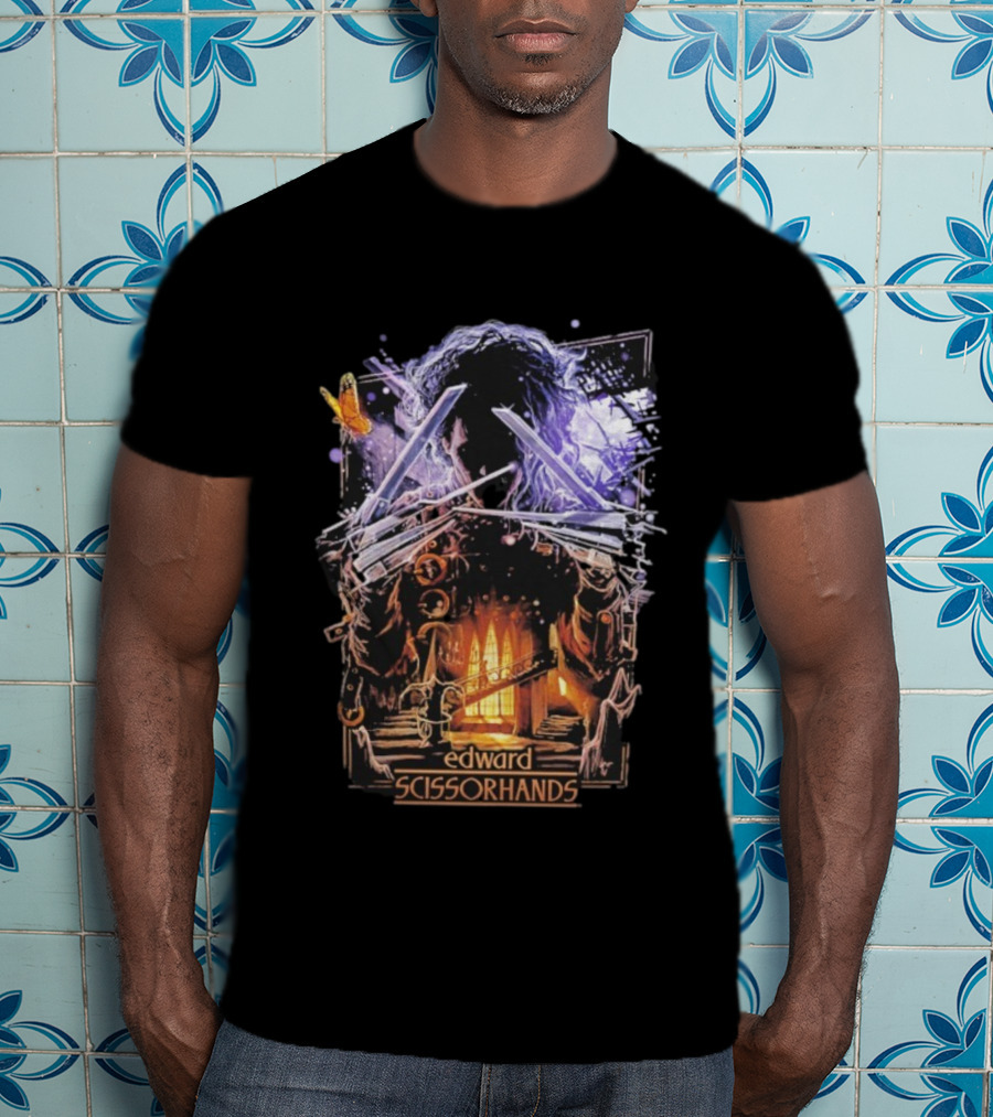 Edward Scissorhands I Am Not Complete Gothic Mansion Butterfly T-Shirt
