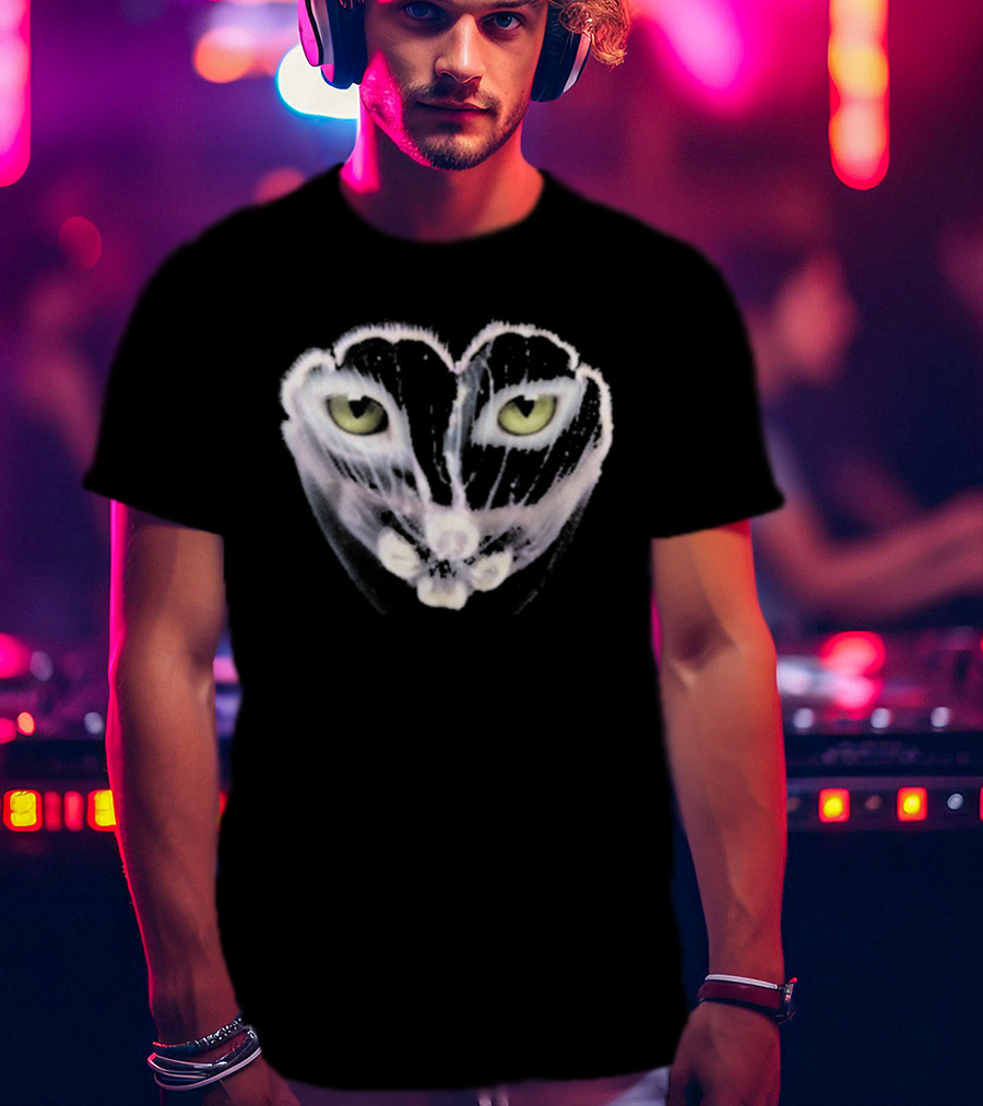 Galantis You Eyes Heart Cat Face Yellow Eyes T-Shirt