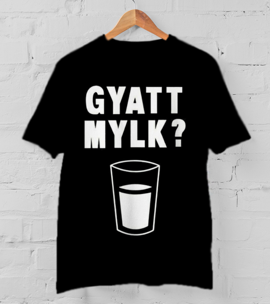 GYATT MYLK Question Mark Glass Of Milk T-Shirt