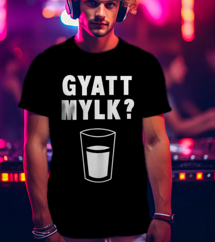 GYATT MYLK Question Mark Glass Of Milk T-Shirt