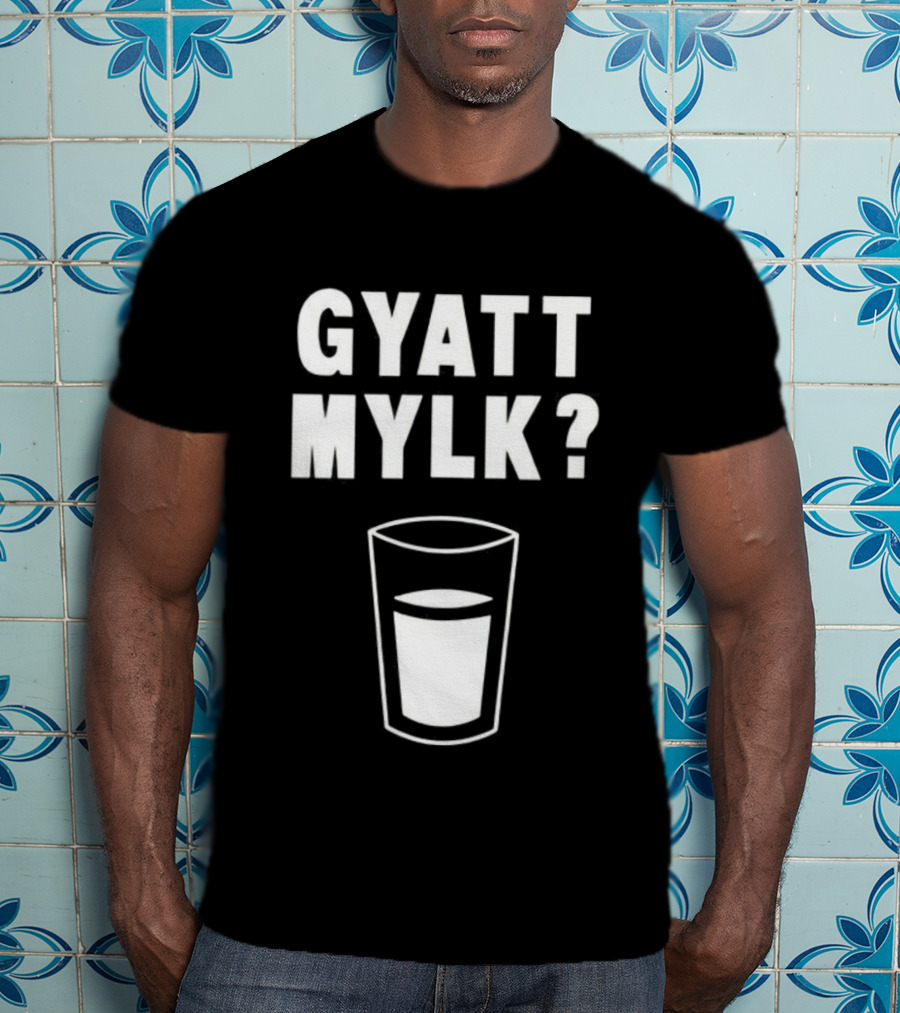 GYATT MYLK Question Mark Glass Of Milk T-Shirt