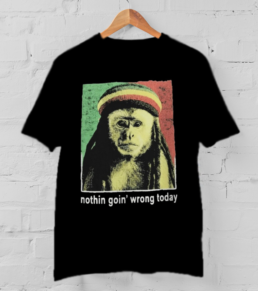 Jahmunkey Nothin Goin’ Wrong Today Rasta Monkey T-Shirt