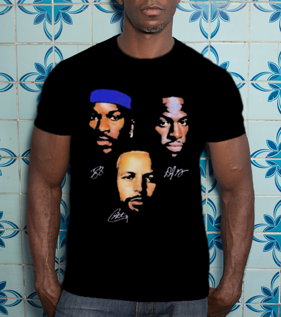 Jimmy Butler Draymond Green Stephen Curry Faces Heads BB AJG Signatures T-Shirt