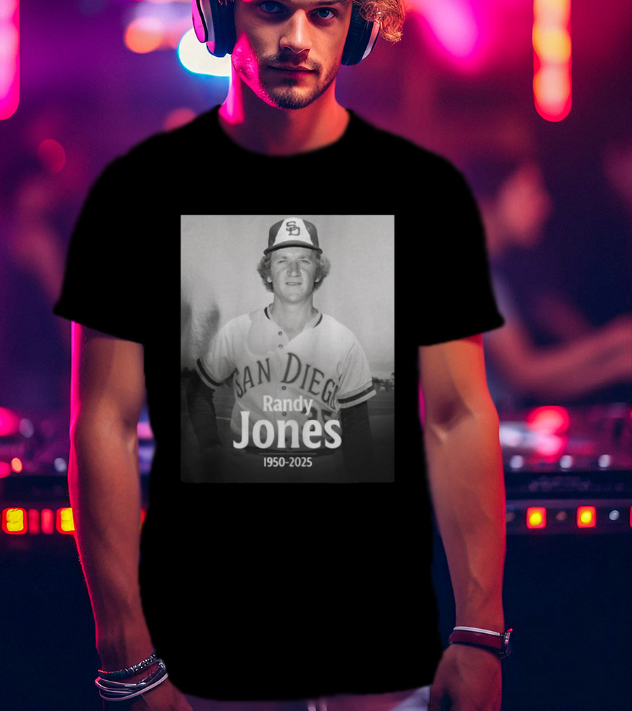 San Diego Randy Jones 1950-2025 SD Padres Baseball Legend T-Shirt