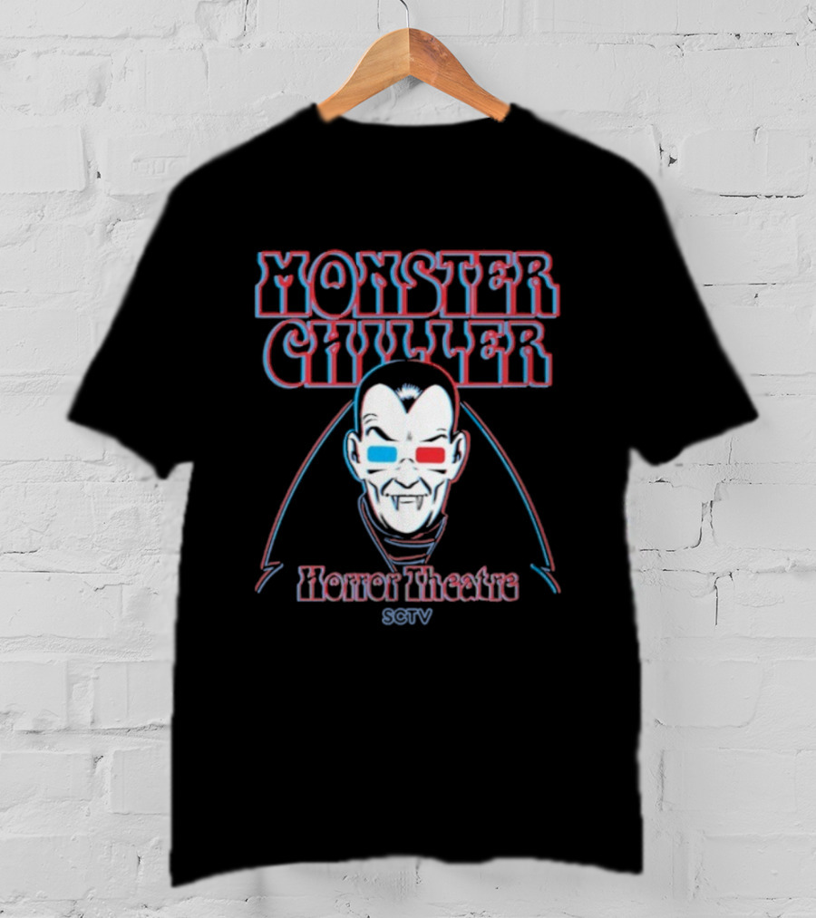 Monster Chiller Horror Theatre SCTV Count Floyd 3D Vampire T-Shirt