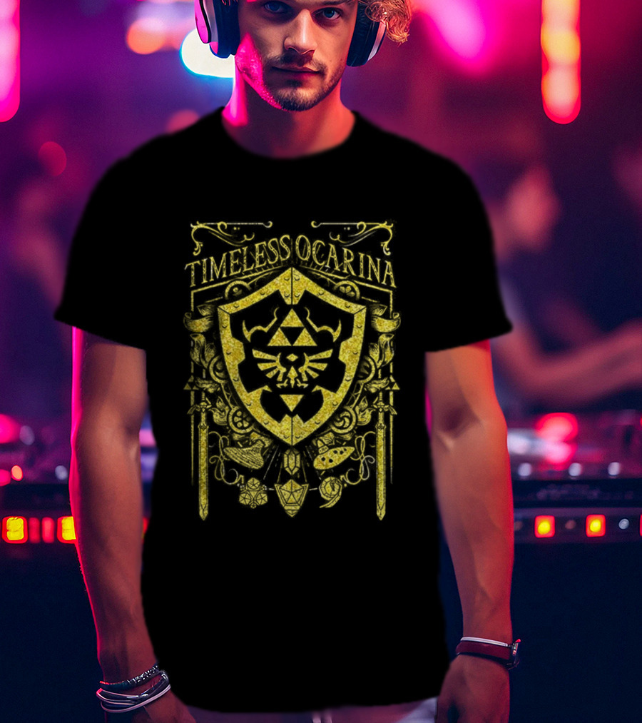 Timeless Ocarina The Legend Of Zelda Ocarina Of Time Crest Symphony T-Shirt