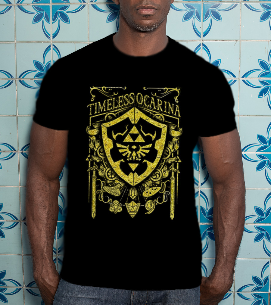 Timeless Ocarina The Legend Of Zelda Ocarina Of Time Crest Symphony T-Shirt