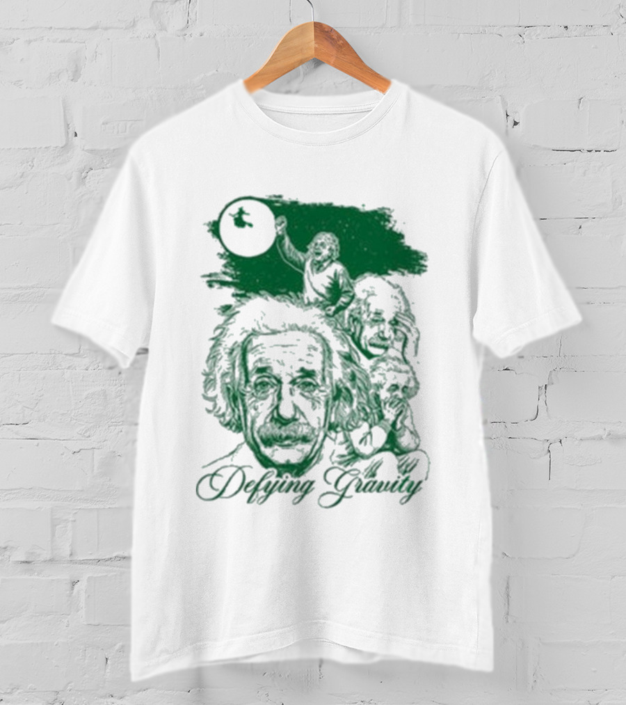 Albert Einstein Defying Gravity Science Concept T-Shirt