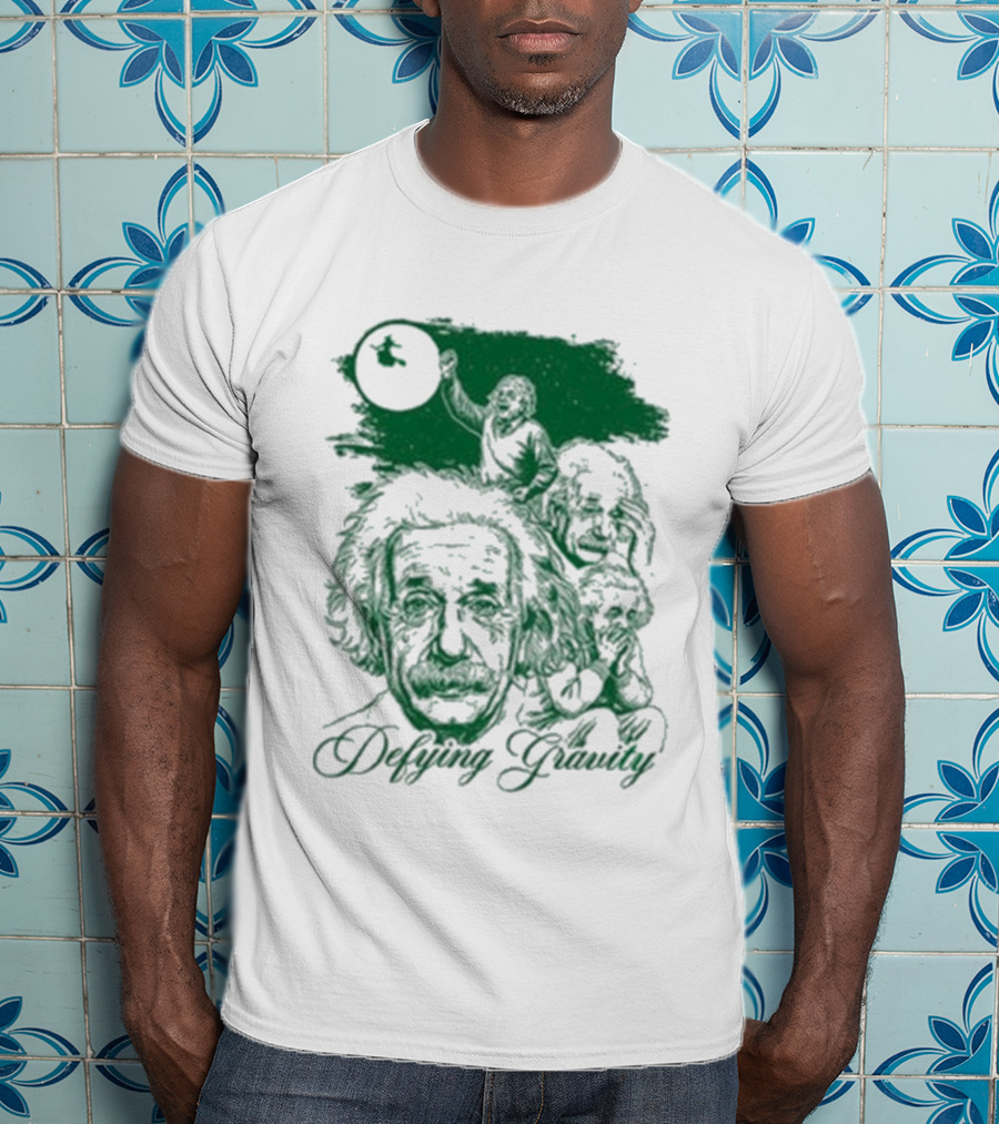 Albert Einstein Defying Gravity Science Concept T-Shirt
