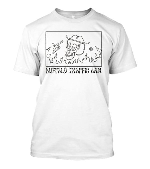 Buffalo Traffic Jam Skeleton Cowboy Greek 2025 T-Shirt