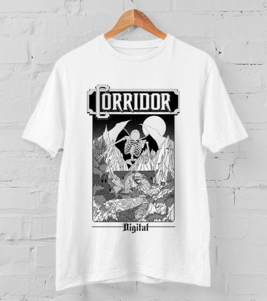 Corridor Digital Skeleton Horror High 64 Moonlit Mountains T-Shirt