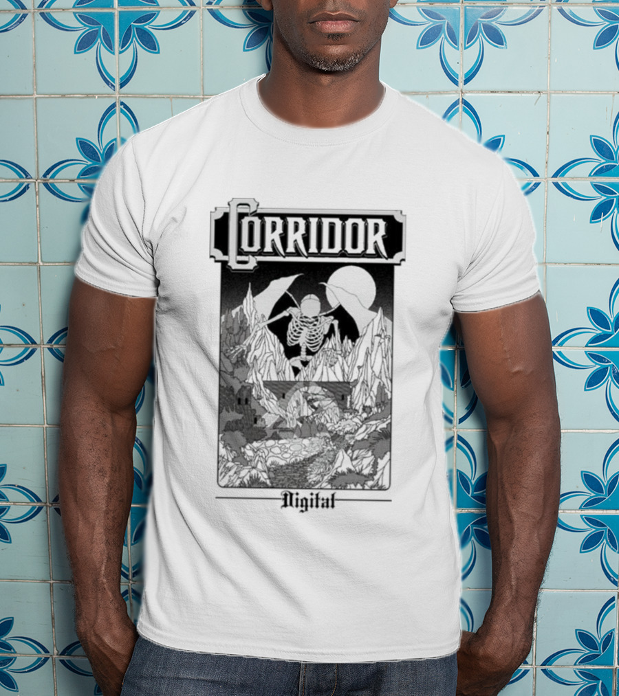 Corridor Digital Skeleton Horror High 64 Moonlit Mountains T-Shirt