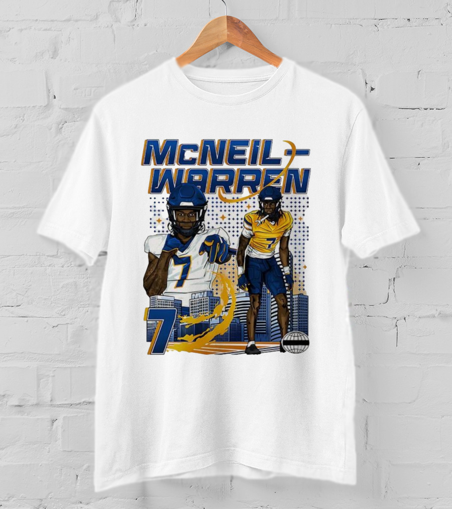 McNeil-Warren Toledo Rockets Football Number 7 Cartoon Urban Style T-Shirt