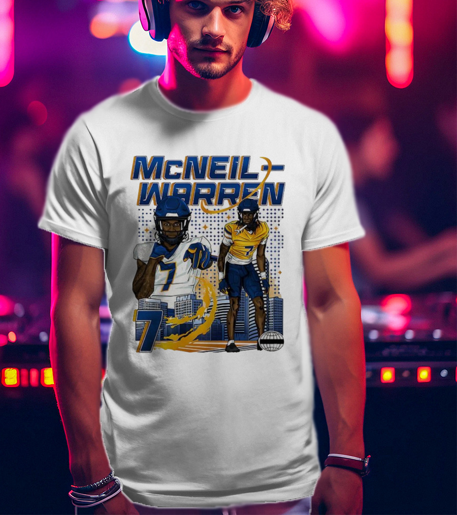 McNeil-Warren Toledo Rockets Football Number 7 Cartoon Urban Style T-Shirt