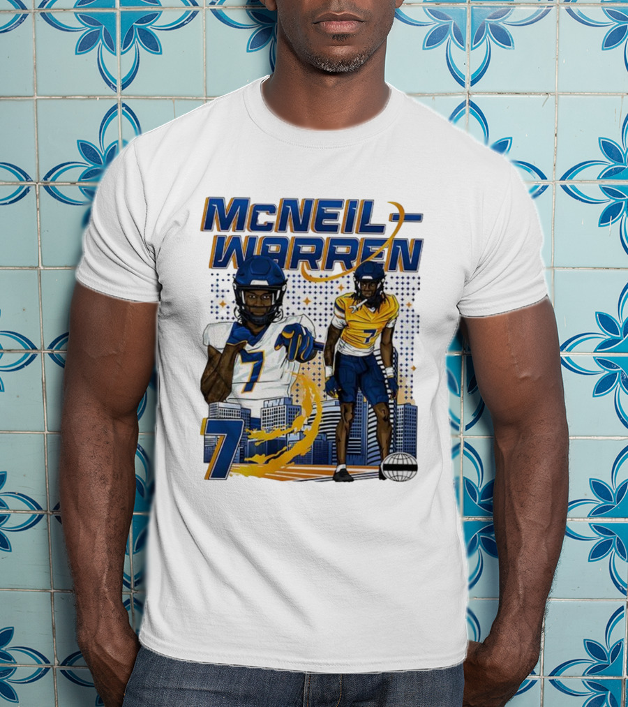 McNeil-Warren Toledo Rockets Football Number 7 Cartoon Urban Style T-Shirt