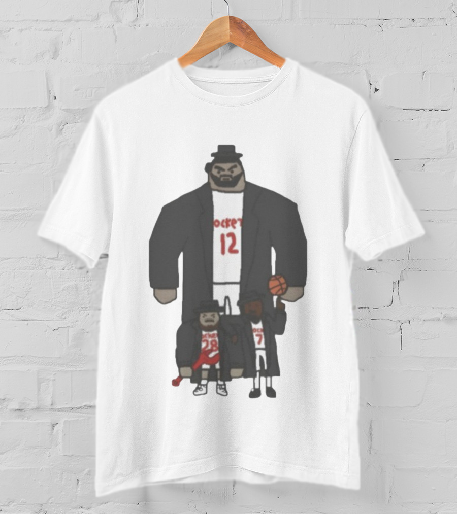 Houston Rockets Alperen Şengün Sen Goon Squad Basketball Player Cartoon T-Shirt