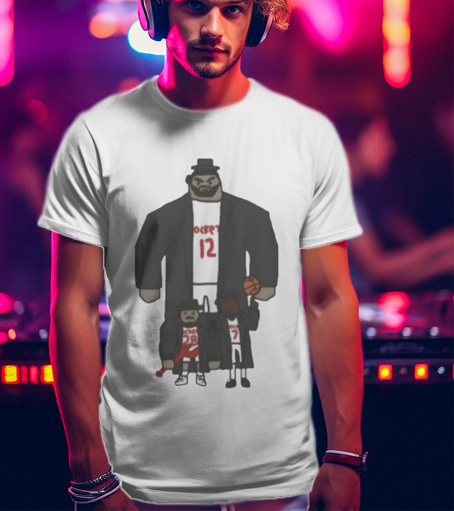 Houston Rockets Alperen Şengün Sen Goon Squad Basketball Player Cartoon T-Shirt