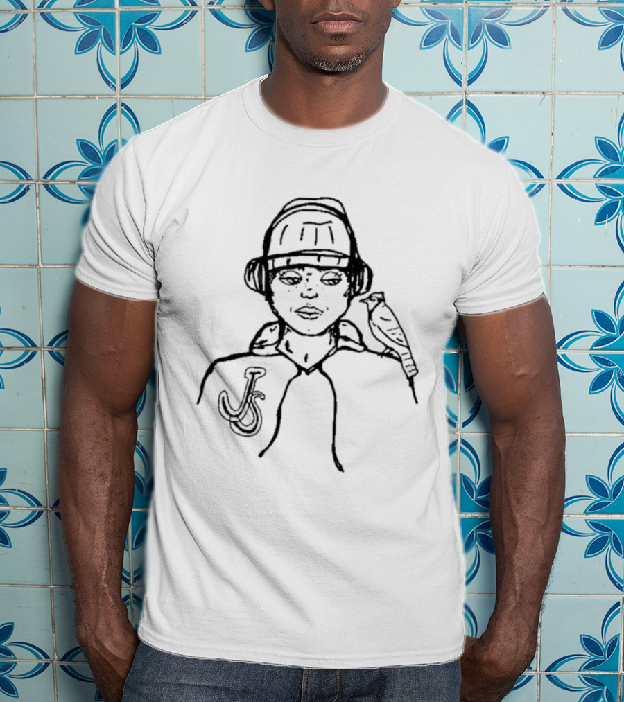 Jason Schmidt Baseball Cap Bird Portrait JSM T-Shirt