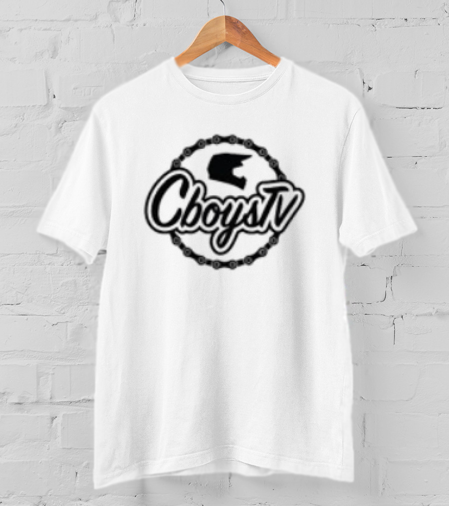 Life Wide Open Gangs All Here CboysTV Circle Chain Motocross Rider T-Shirt