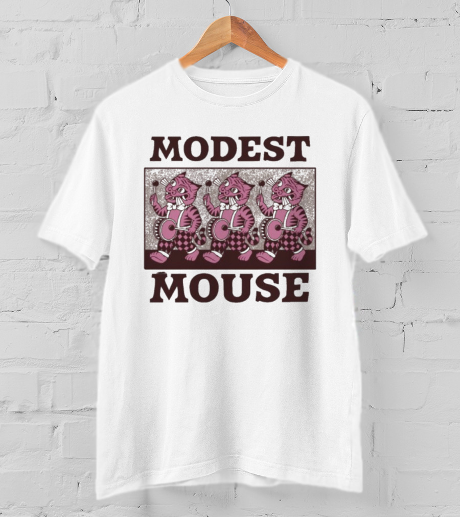 Modest Mouse Marching Pink Tigers T-Shirt