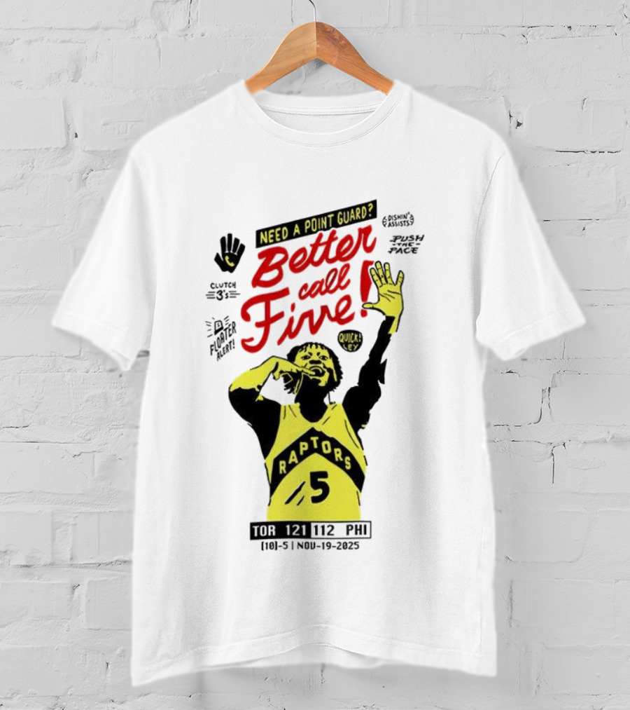 Need A Point Guard Better Call Five Toronto Raptors Basketball Quick Key T-Shirt