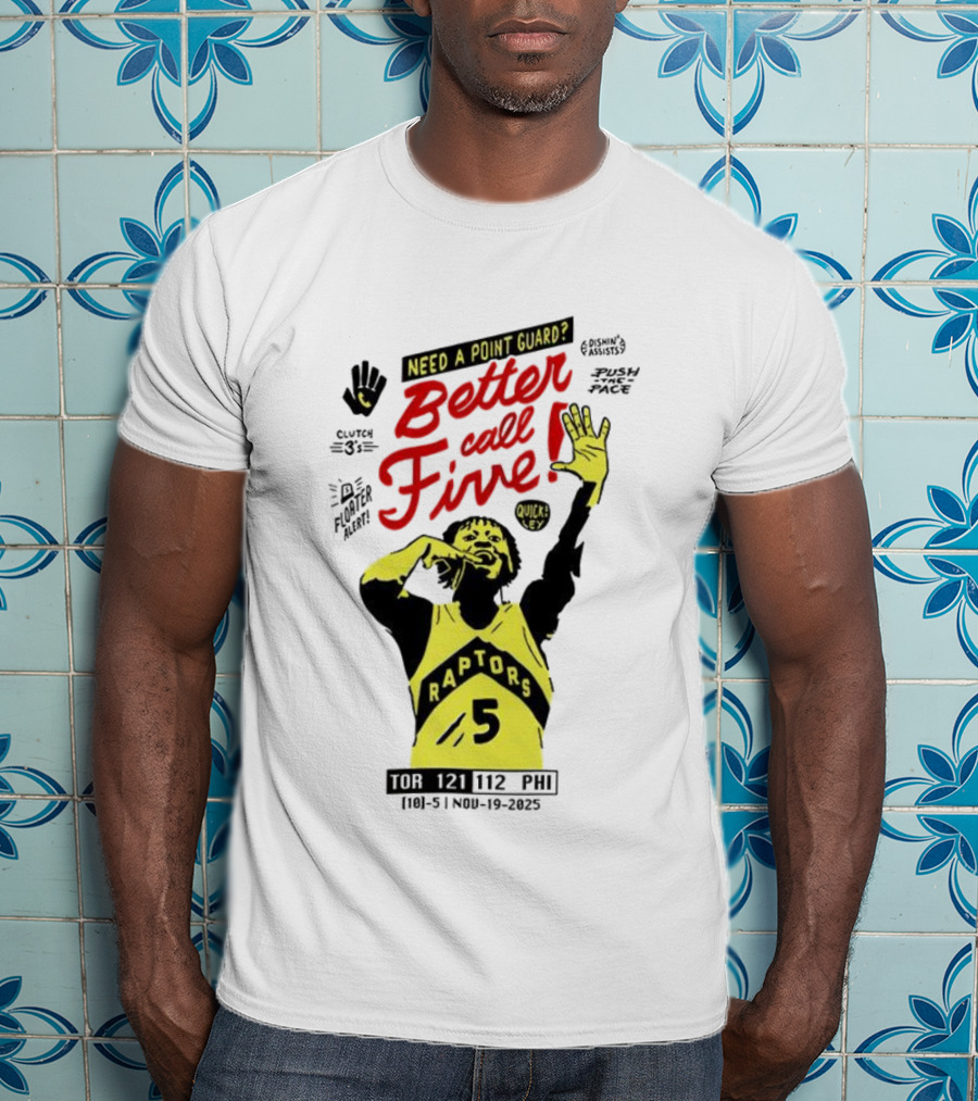 Need A Point Guard Better Call Five Toronto Raptors Basketball Quick Key T-Shirt