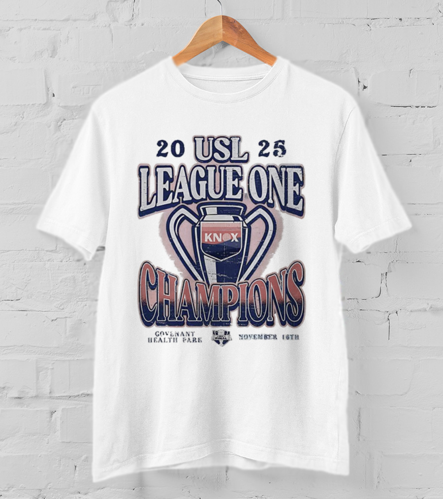 One Knoxville SC 2025 USL League One Champions Trophy Covenant Health Park November 16th T-Shirt