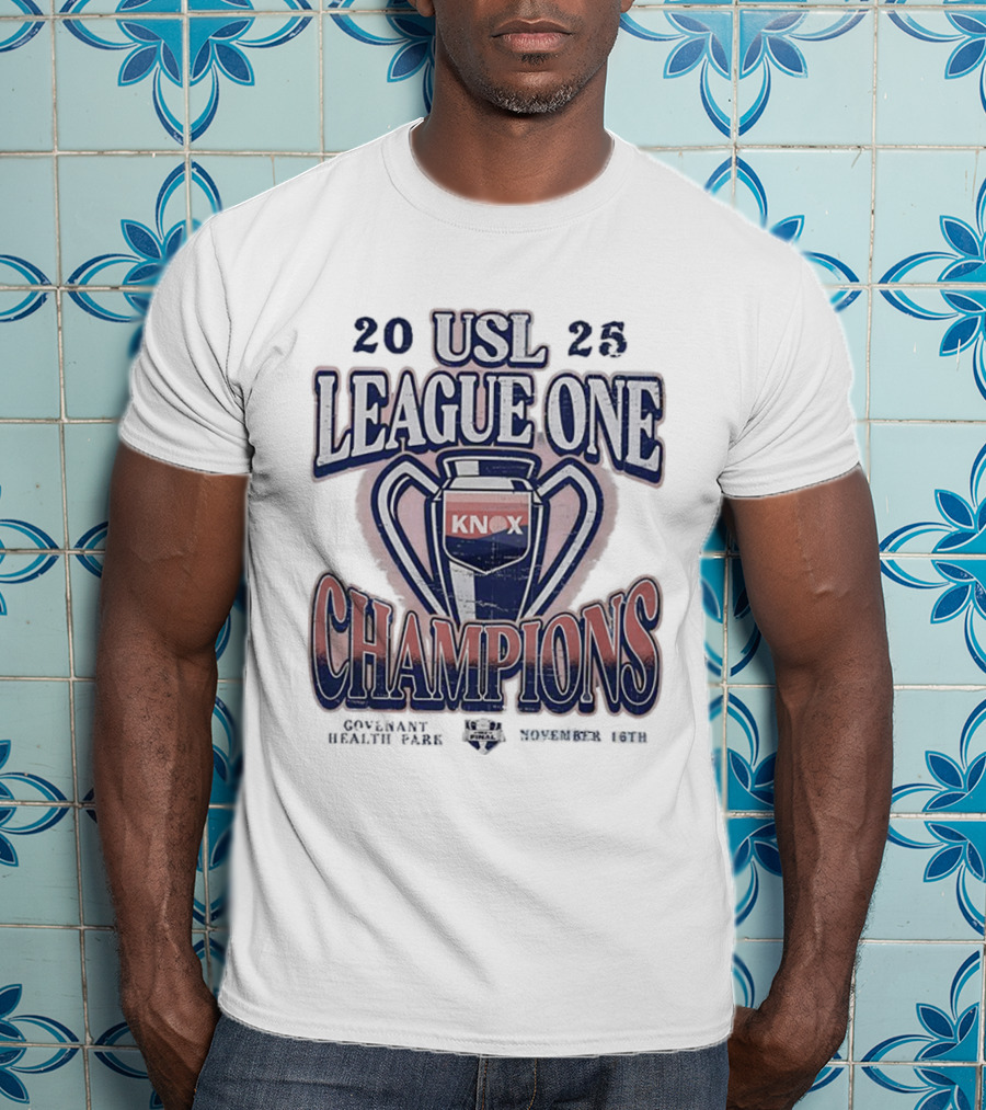 One Knoxville SC 2025 USL League One Champions Trophy Covenant Health Park November 16th T-Shirt
