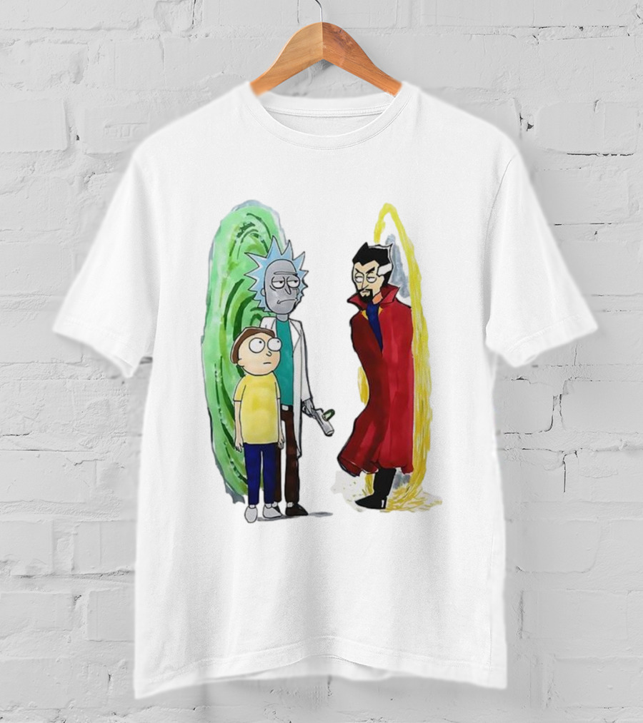 Rick And Morty Doctor Strange Portal Crossover T-Shirt