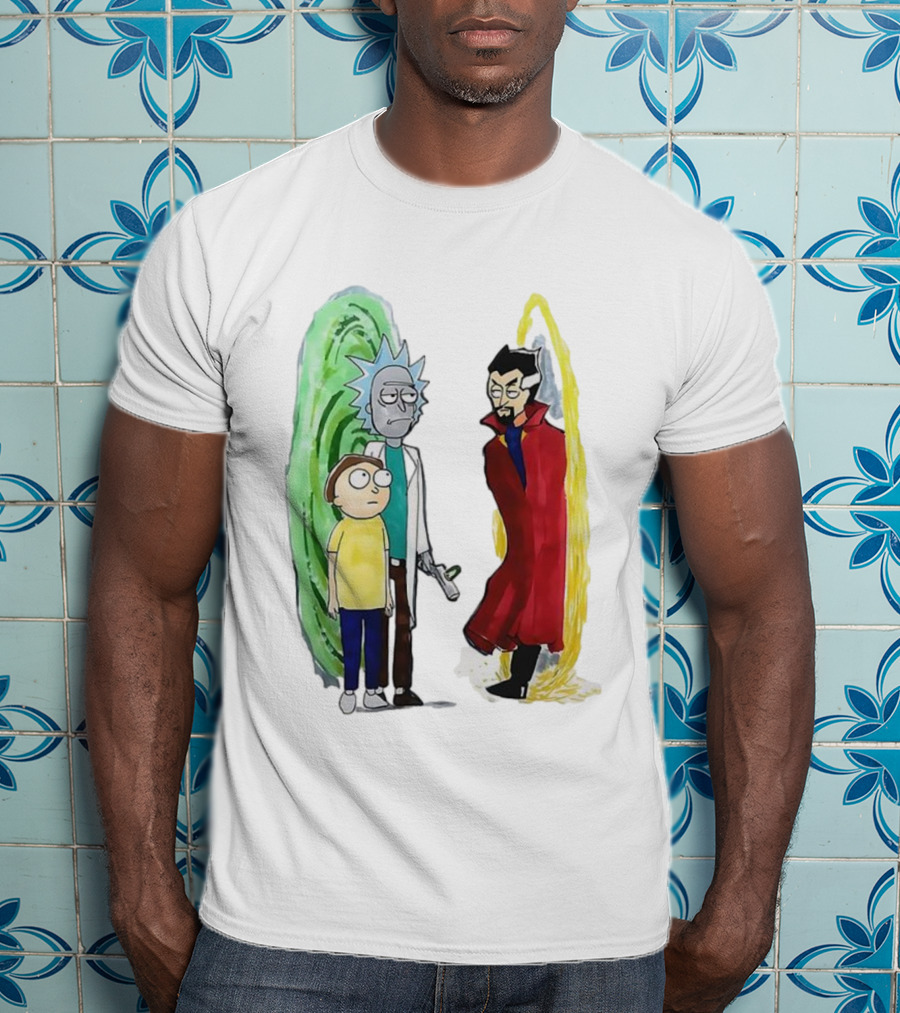 Rick And Morty Doctor Strange Portal Crossover T-Shirt