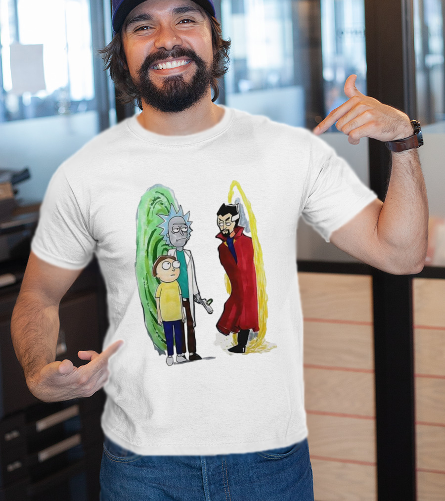 Rick And Morty Doctor Strange Portal Crossover T-Shirt