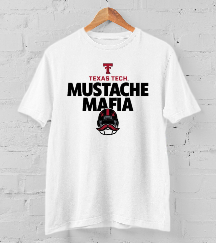 Texas Tech Red Raiders Mustache Mafia Helmet Star Design T-Shirt
