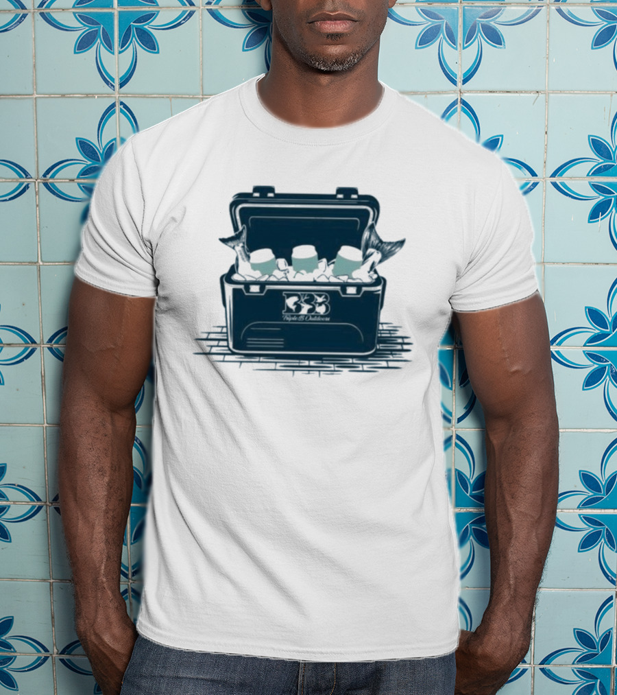 Triple B Outdoors Cooler Shark Pirate Theme Ocean Adventure T-Shirt