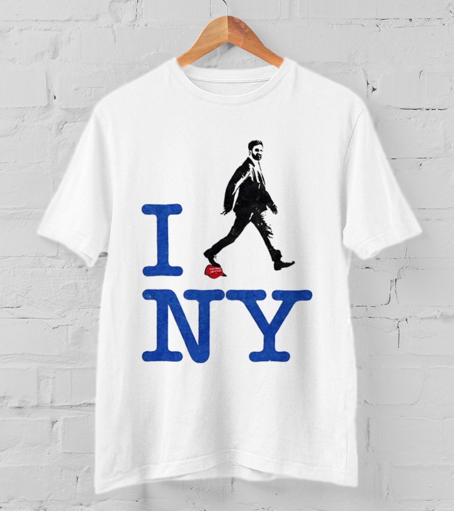 I Love NY Zohran Mamdani Walking Silhouette T-Shirt