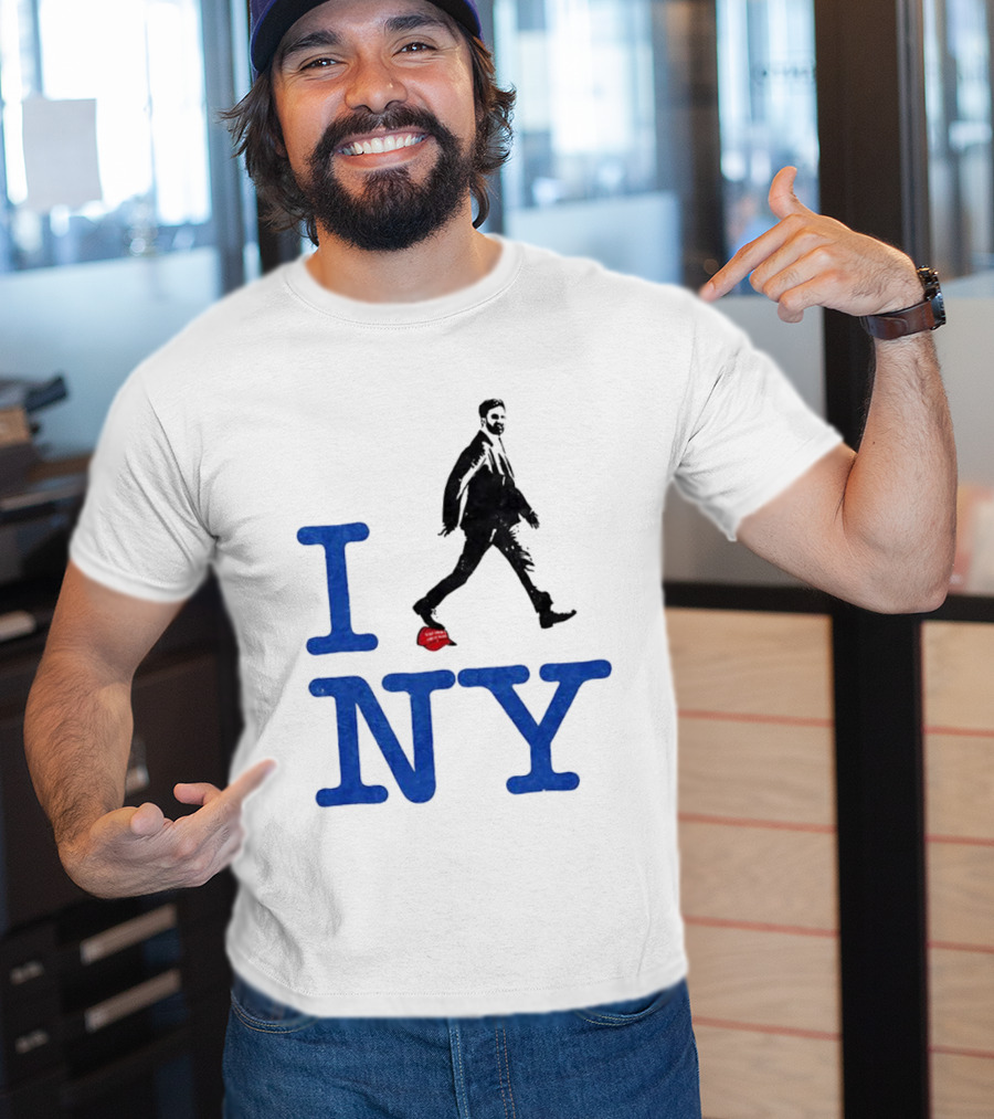 I Love NY Zohran Mamdani Walking Silhouette T-Shirt