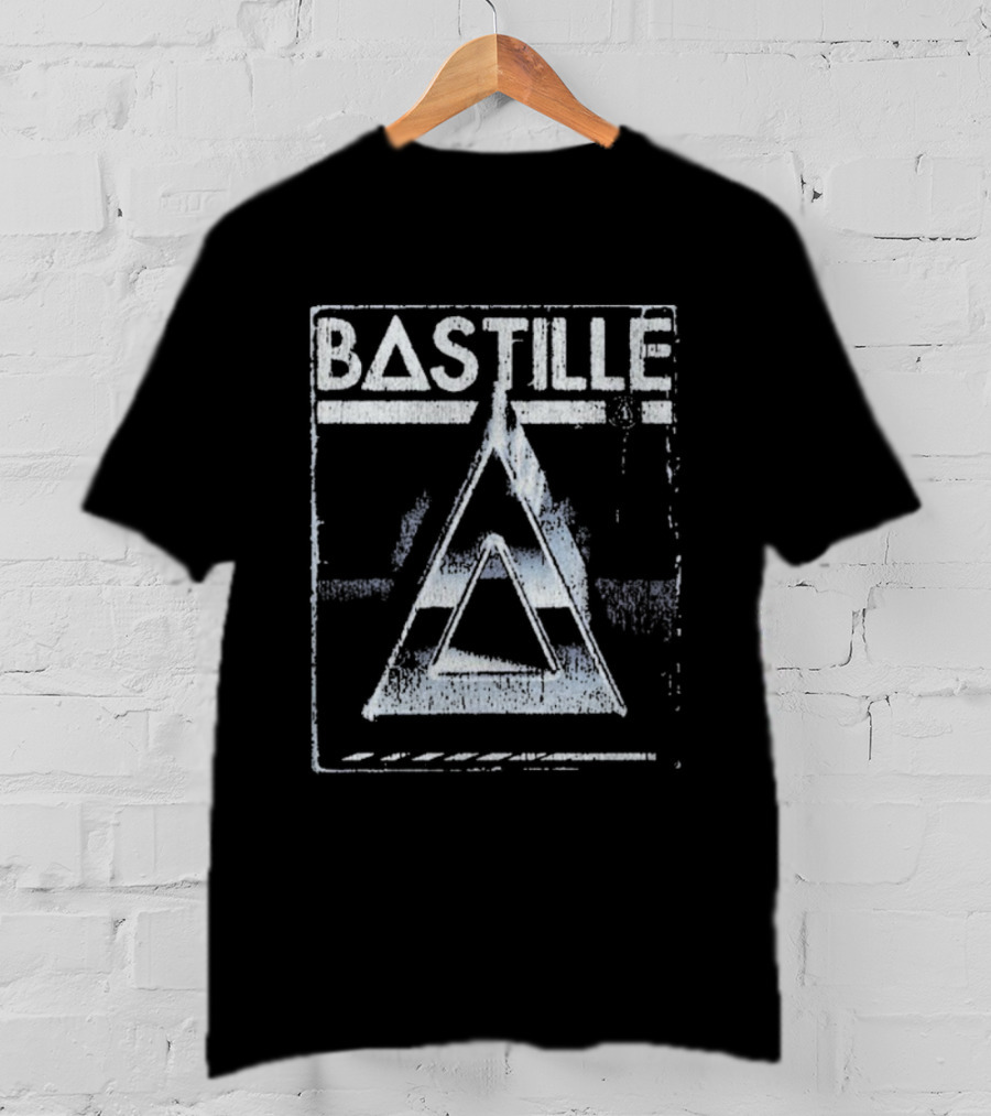 Bastille Denim Triangle Vintage VHS Style T-Shirt