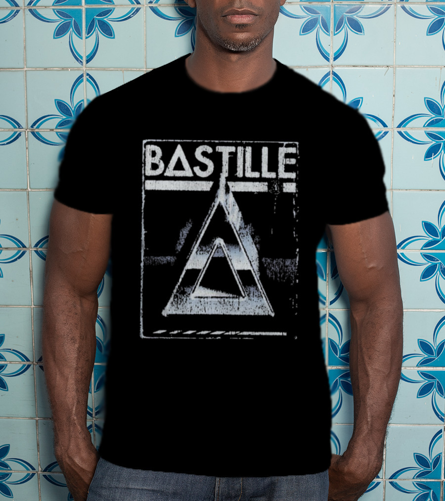 Bastille Denim Triangle Vintage VHS Style T-Shirt