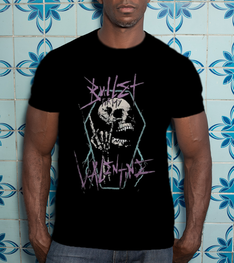 Bullet For My Valentine Coffin Skull Pastel Gothic Style T-Shirt