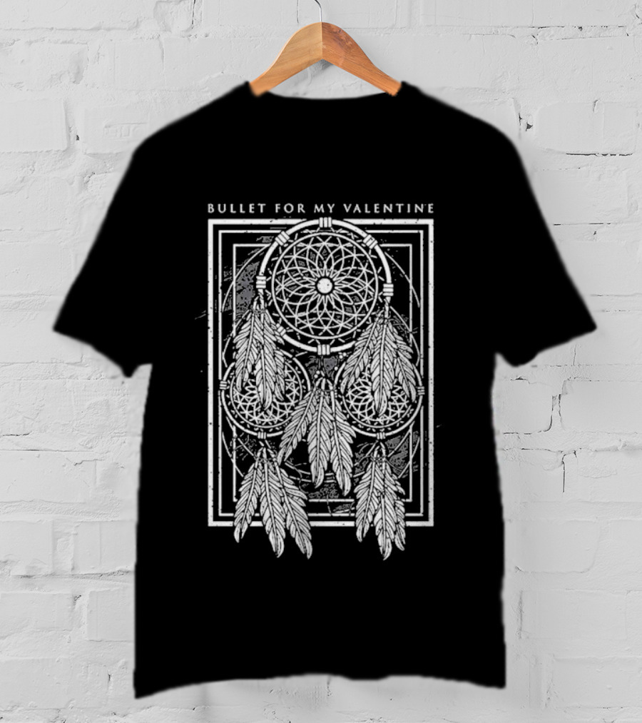 Bullet For My Valentine Dreamcatcher Feathers Design T-Shirt