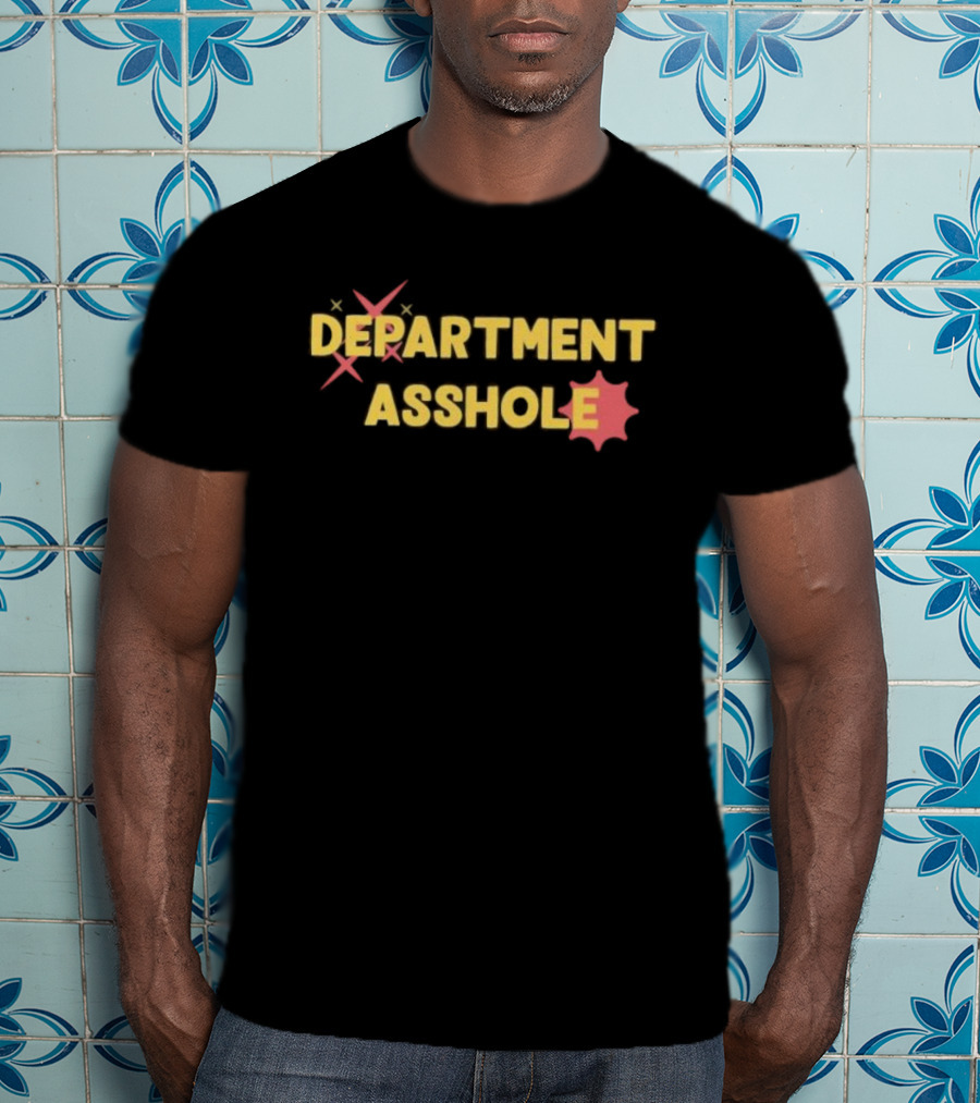 Chris Boden Department Asshole Text Humor With Star Badge Icon T-Shirt