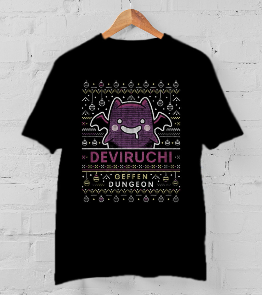 Deviruchi Geffen Dungeon Ugly Christmas Sweater Ornaments T-Shirt