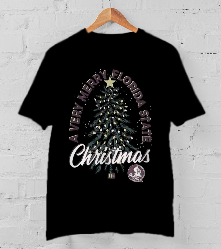 A Very Merry Florida State Christmas Tree Seminoles Football T-Shirt