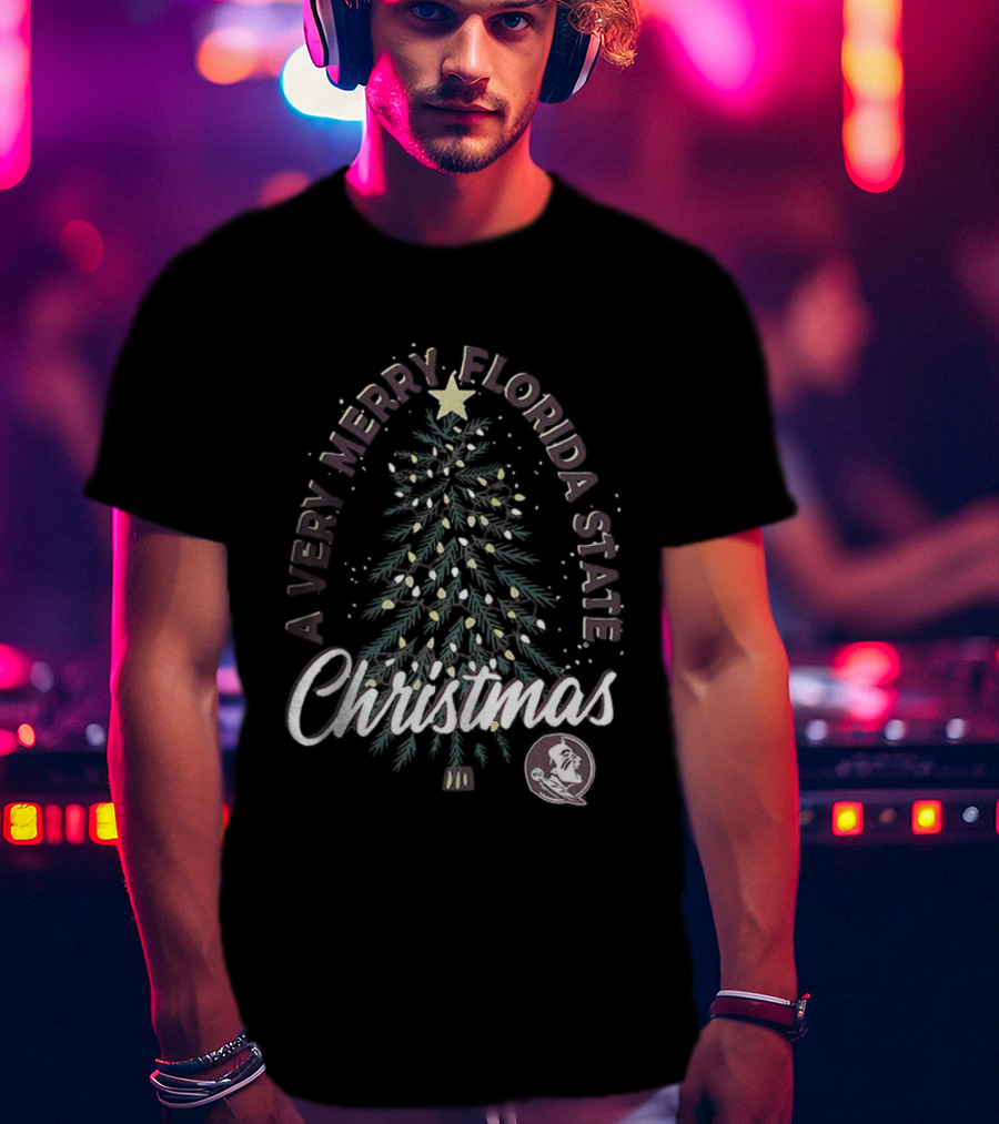 A Very Merry Florida State Christmas Tree Seminoles Football T-Shirt